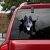 fabisup German Shepherd Crack Car Sticker 3D Dog Car Window