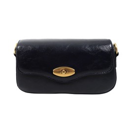 [神戸レタス] ショルダーバッグ ターンロック ワンハンドルバッグ レディース カバン フェイクレザー ミニバッグ [B1627] M ネイビー