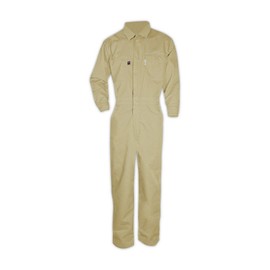 MAGID Dual Hazard 7 oz. Flame Resistant 88/12 Contractor Coveralls, 1 Pair, Size 3XL, Khaki, CBK65DH