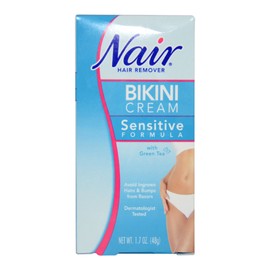 Nair Bikini Crema con fórmula sensible al té verde, 1.7 onzas