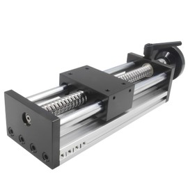 Zeberoxyz 150mm Length Effective Travel Dual Optical Axis Manual Sliding Table Linear Rail Guide Ballscrew SFU1605 with Handwheel for Non-Standard Automation, CNC Equipment Transformation (Size:150mm)