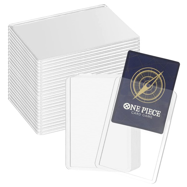 HG CHASING TRIBE Top Loader, Set of 30 Clear White, Card Loader for Trading Cards, Hard Case, Trading Cards, Side Loaders, Regular Protection, Individual Storage, Collection, Storage, Scratch-Resistant, Anti-Aging, Ultra Transparent