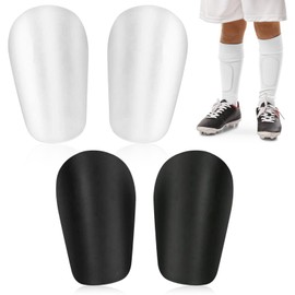 Obidodi Mini Shin Pads, 2 Pairs, 8 x 5 cm, Small Non-Slip Football Shin Pads, Shockproof Anti-Collision Leg Guards, Letter Style for Adults, Teenagers