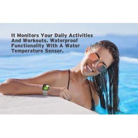 Geelouxian Advanced Health Fitness Smartwatch, Bluetooth, 1.97" HD Touchscreen, Women's Smartwatch Stress Sleep Management, 24/7 Heart Rate, Blood Oxygen, Waterproof, Fitness Tracker (Silvery)