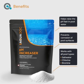 MAV AquaDoc pH Up for Swimming Pools - 10lb - pH Increaser for Pool Water - Sodium Carbonate Soda Ash for Swimming Pools - Pool Chemicals Made in The USA