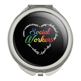 GRAPHICS & MORE Social Worker Heart Compact Travel Purse Handbag Makeup Mirror