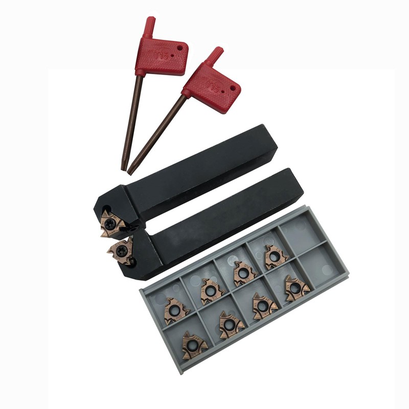 Zouzmin 2pcs 5/8inch Lather Threading Tool Bit Set External Internal