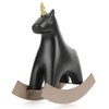 Rocking Horse Statue Black Small 13.5x4.5x14.5cm/5.3x1.8x5.7 Decorative Horse Sculpture Crafts