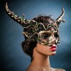 ILOVEMASKS Devil Woodland Golden Forest Medusa Snake Long Horns Fairy