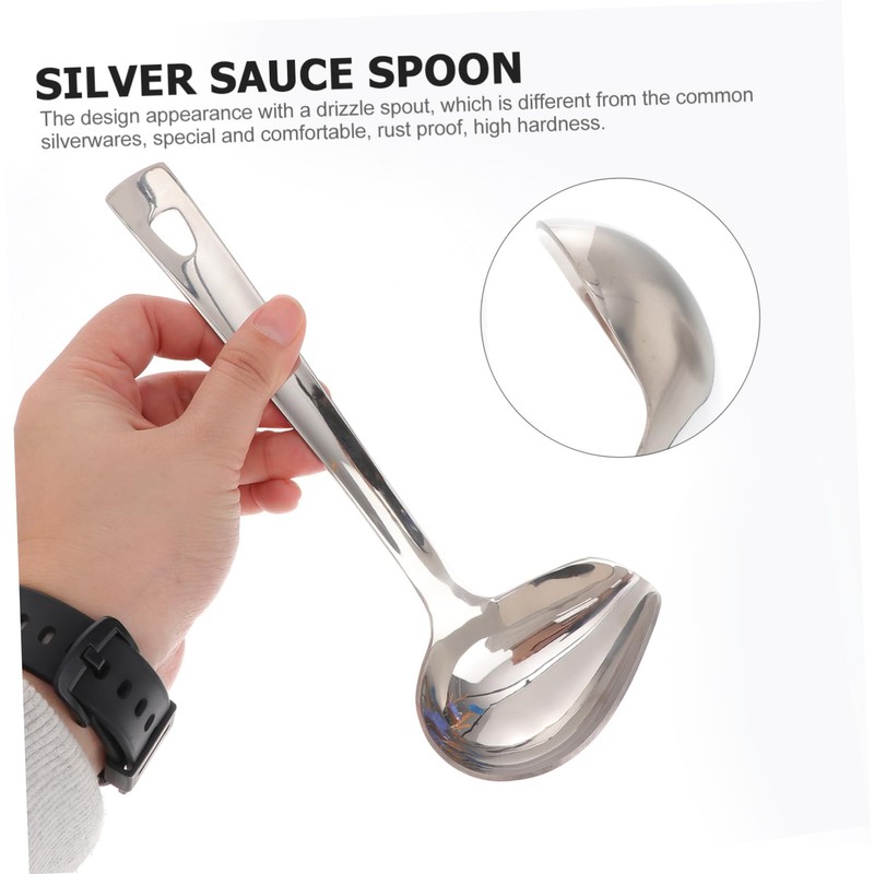 FUNOMOCYA 1pc Drizzle Spoon Sauce Spoon for Baking and Decorating