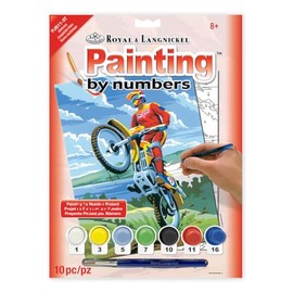 Royal & Langnickel Painting by Numbers Junior Small Art Activity Kit Motocross Multicolor