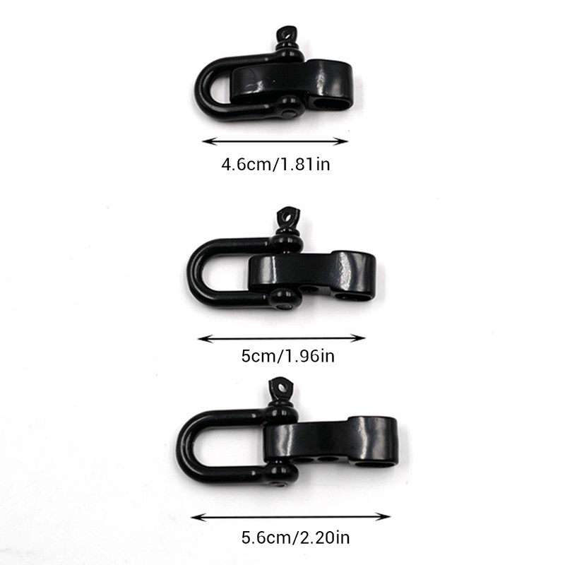 10PCS Alloy U Shaped Shackle Buckle with 4 Holes for