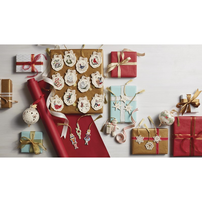 Lenox Ornament, Mini Snowflake 3-Piece Tree Ornament Set, Set Of