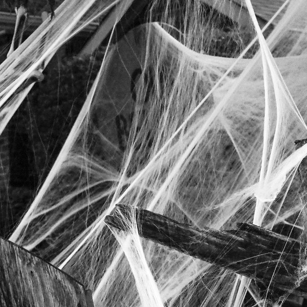 JOYIN 1000 sqft Fake Super Stretch Spider Web Cobwebs Halloween Party Decoration Supplies for Indoor and Outdoor