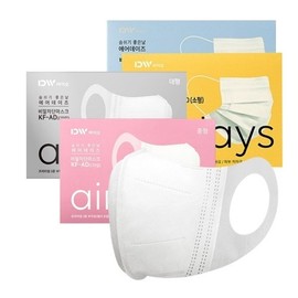 AirDays KF-AD Mask (Large/Medium/Small, C-Type) / Freestyle Droplet Blocking Mask, 50 Count, Green Air Freestyle Medium White 50 Count 50ea