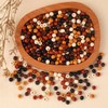 HERZONE Pack of 1000 Round Wooden Beads in Colourful Natural