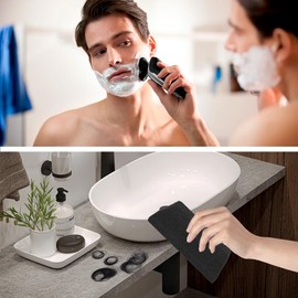 Beard Trimmings Sponge Brush,Cleaning Sink Bathroom Sponges Men and Women Curl Hair Broken Hair Brush for Kitchen Clean Up Shaving Sinks Countertops Best Gifts from After