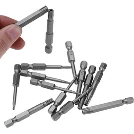 Bestgle 12 Pcs T5-T40 Torx Head Screwdriver Bits 1/4 Inch Hex Shank Electric Drill Screw Driver Bits Magnetic Set, 50mm Length