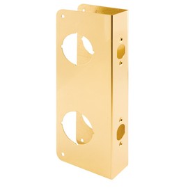 Prime-Line Products U 9479 Door Guard, 5-1/2-Inch Hole Centers, 2-3/4-Inch by 1-3/4-Inch, Brass