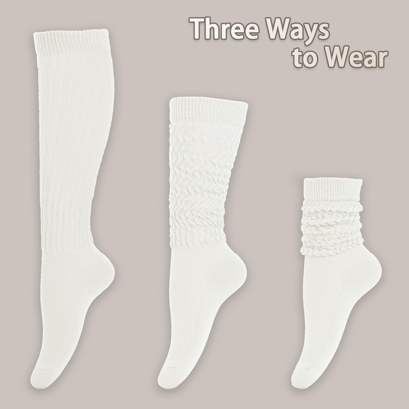 Gvhntk Slouch Socks Women 80s 90s Scrunch Socks Extra Long