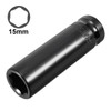 Sourcingmap 1/2" Drive by 15mm Deep Impact Socket, Heat-Treated CR-V