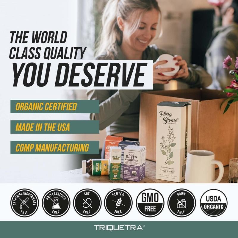 Organic Plant-D3 + K2 5000 IU Capsules (MenaQ7)