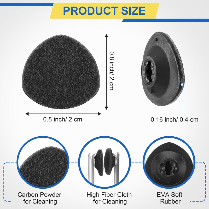 Enhon 8 Pcs Replacement Cleaner Pads Compatible with CarbonKlean Eyeglass