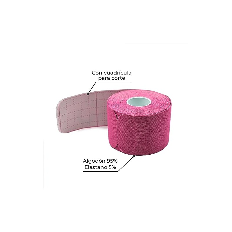 Cinta Kinesiológica Rosa 5m Pre-cortada Go Plus (3)
