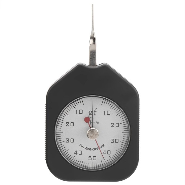 Dial Tension Gauge Tension Meter Gauge Gram Tension Meter Double‑Needle Switch Measuring Dynamometer 50g for Testing
