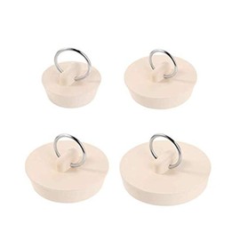 WYSUMMER Drain Stopper Set,4 Sizes Bathtub Stopper Rubber Sink Stoppers Set White Stopper Plug with Hanging Ring for Bathtub, Kitchen and Bathroom