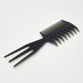 남자 머리 꼬리빗 도끼빗 3way 가르마 포마드빗 Men's 3 Way Comb with Detangling and Pomade Functions