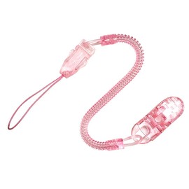 lingzaling Curl Cord, Coil Strap, Stretchable, Thin Type, Simple Clip Included, Drop and Lost Prevention, For Cell Phones, USB Memories, Mascots, Keys, Whistles, Set of 3 (Pink)