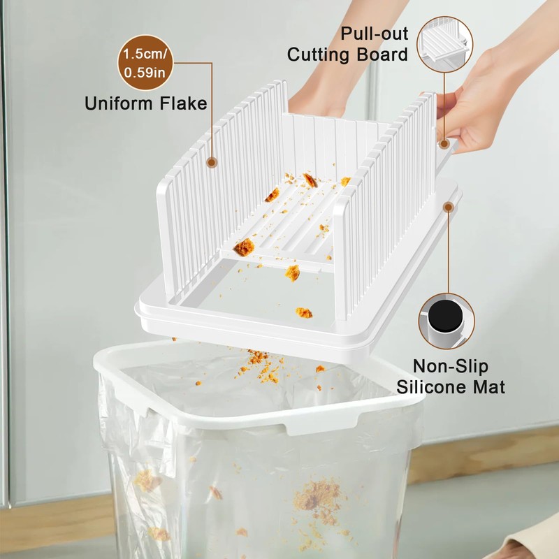 Kiss Core Upgrade Pull Out Bread Slicer for Homemade Bread,
