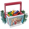VBS Basket with Handle, Raw Wood, Approx. 11 x 11