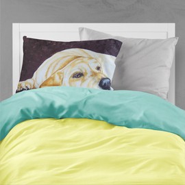 Caroline's Treasures AMB1072PILLOWCASE Naptime Yellow Labrador Fabric Standard Pillowcase, Standard, Multicolor