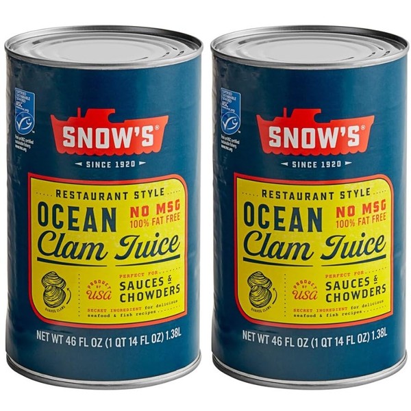 Generic Snow's Ocean Clam Juice 46oz Can - 2 pack,
