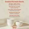 Sweese Porcelain Bowls Set of 6, 20oz Lightweight Round Cereal