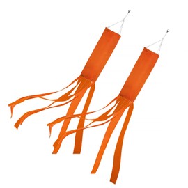 stidsds Solid Orange Flag Windsocks Plain Orange Color Flags Wind Socks Heavy Duty Hanging Garden Yard Outdoor Decoration 60 Inch(2 Pack)