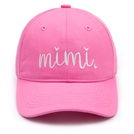KOLWOVEN Mimi - Gorro de béisbol bordado ajustable para mujer, para Mimi en cumpleaños, día de la madre, Rosado, One Size