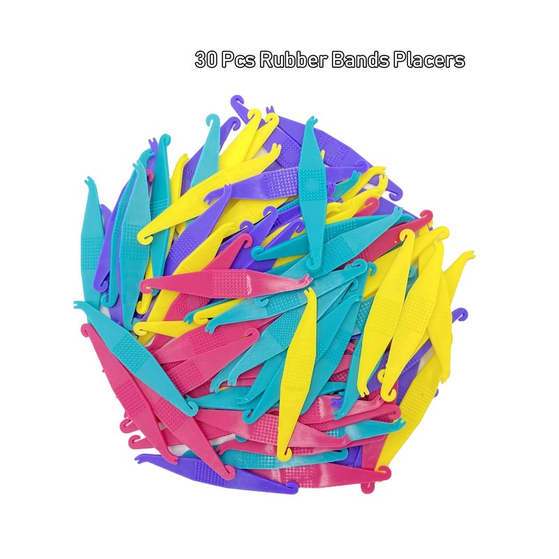 Pack of 30 Orthodontic Elastic Rubber Bands, Disposable Plastic Brace,