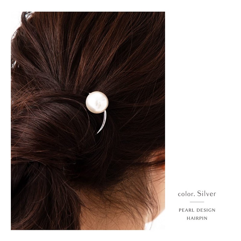 JewelVOX Hair Accessories Hair Comb Single Pearl Hair Ornament (Gold)