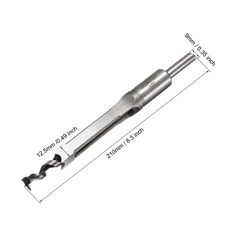 sourcing map Square Hole Drill Bits for Wood 12.5mm x