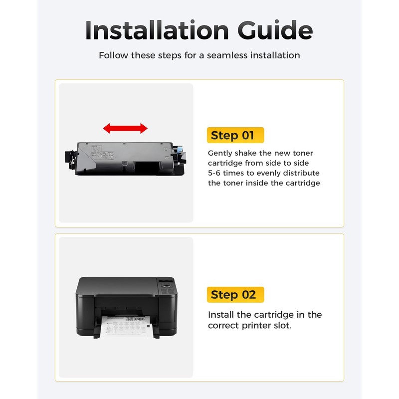 TK-5152 TK5152 Toner Cartridges 4-Pack High Yield Replacement for TK-5152K