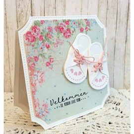 Baby Shoes Cutting Dies for Card Making，Baby Shoes Cutting Dies Cut Stencils for DIY Scrapbooking Photo Album Decorative Embossing Paper Dies for Card Making Templated+Cute Brooch Pin
