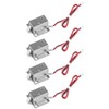 QWORK Electromagnetic Solenoid Lock, 4 Pcs Mini Door Drawer Tongue