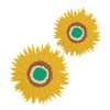 iplusmile Placemats for Dining Table 2pcs Heat Resistant Mats Sunflower
