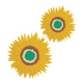 iplusmile Placemats for Dining Table 2pcs Heat Resistant Mats Sunflower Shape Kitchen Accessories