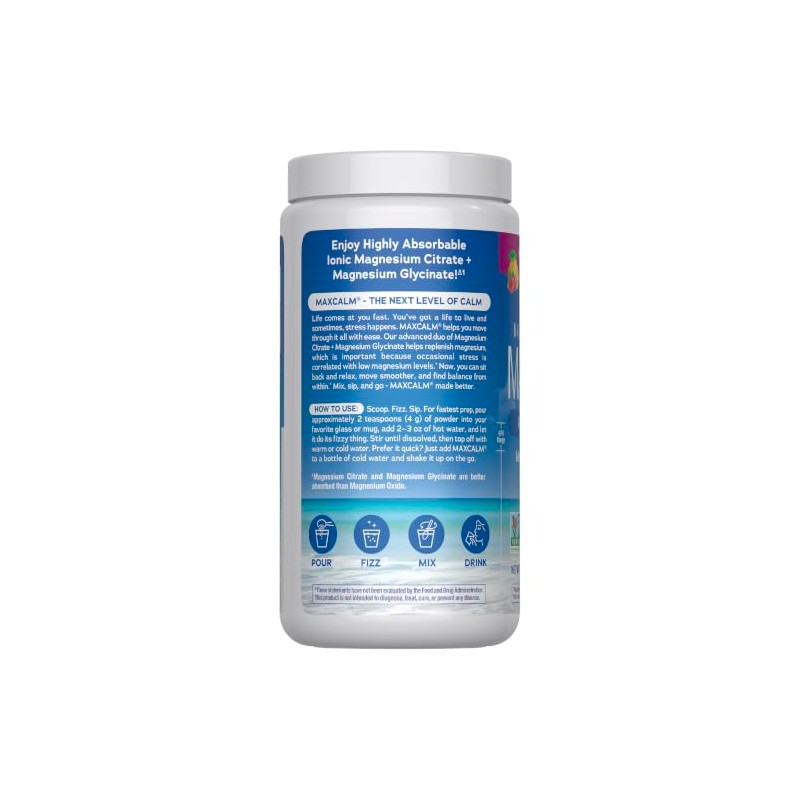 Natural Vitality Natural Calm Diet Supplement, Raspberry Lemon, 16 Ounce