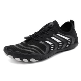 2027 NEW KJ Rubber Wading Shoes Anti-cut Beach Breathable Swimming Fishing Amphibious Quick-dryColor: A816 black, US Size: 43