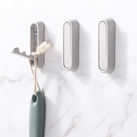 Sqsyqz 4 Pack Folding Coat Hook, Folding Wall Hook for Hanging Coats, Towel, Hangers, Hat, Backpacks, Heavy Duty Wall Hooks Zinc Alloy Folding Hook (White)